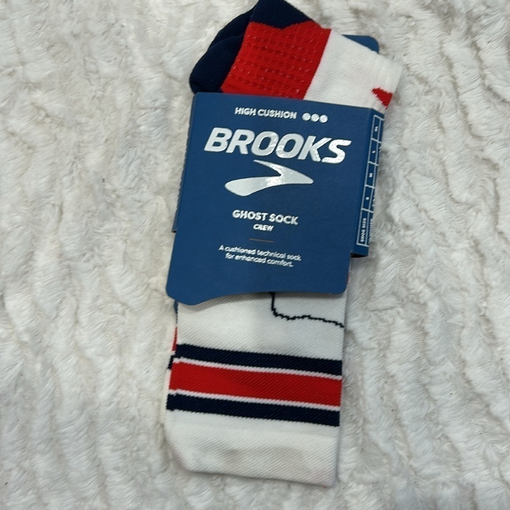 Brooks Ghost Crew Sock Unisex high cushion run happy foot sock medium 1 pair new